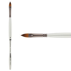 Borciani e Bonazzi UNICO Fiamatto Synthetic Series 822 Paint Brush, Cat's Tongue Size 8 - For Acrylic and Watercolor Painting - Ergonomic Handle, - 1 of 4