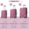 Lyngins 3-Piece Hardside Luggage Set – 20" Carry on Luggage, 24" & 28" Printed Spinner Suitcases with TSA Lock, PC Material, Silicone Handles - 2 of 4