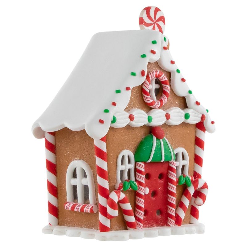 Northlight 5.25" LED Lighted Gingerbread Candy House Christmas Decoration, 3 of 6