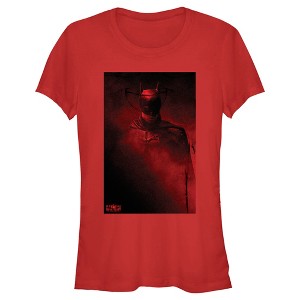 Juniors Womens The Batman Red Shadow Poster T-Shirt - 1 of 4