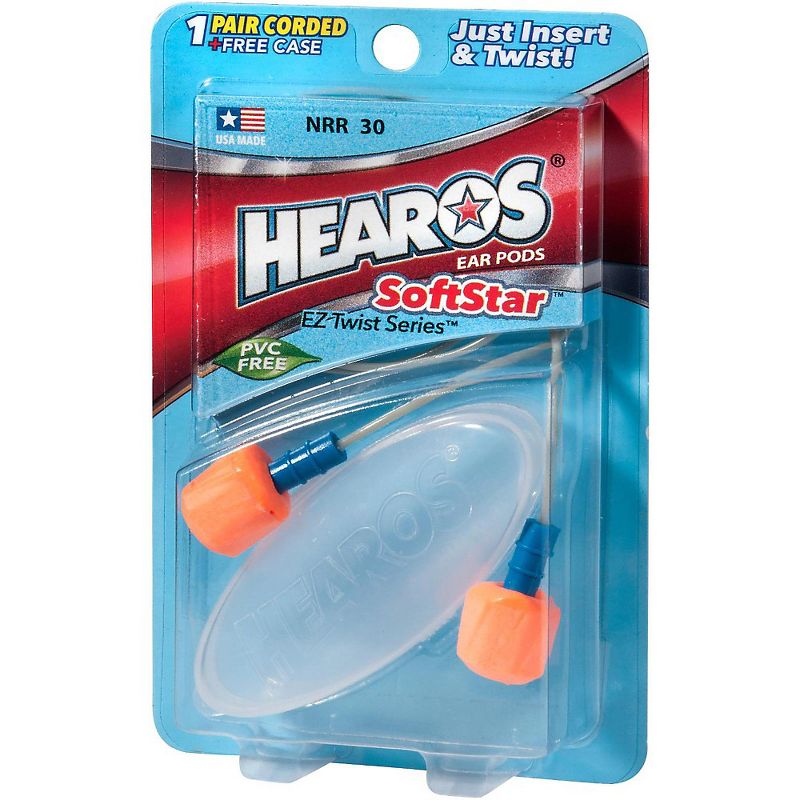 Hearos SoftStar EZ Twist - 1 Pair Corded With Case, 1 of 3