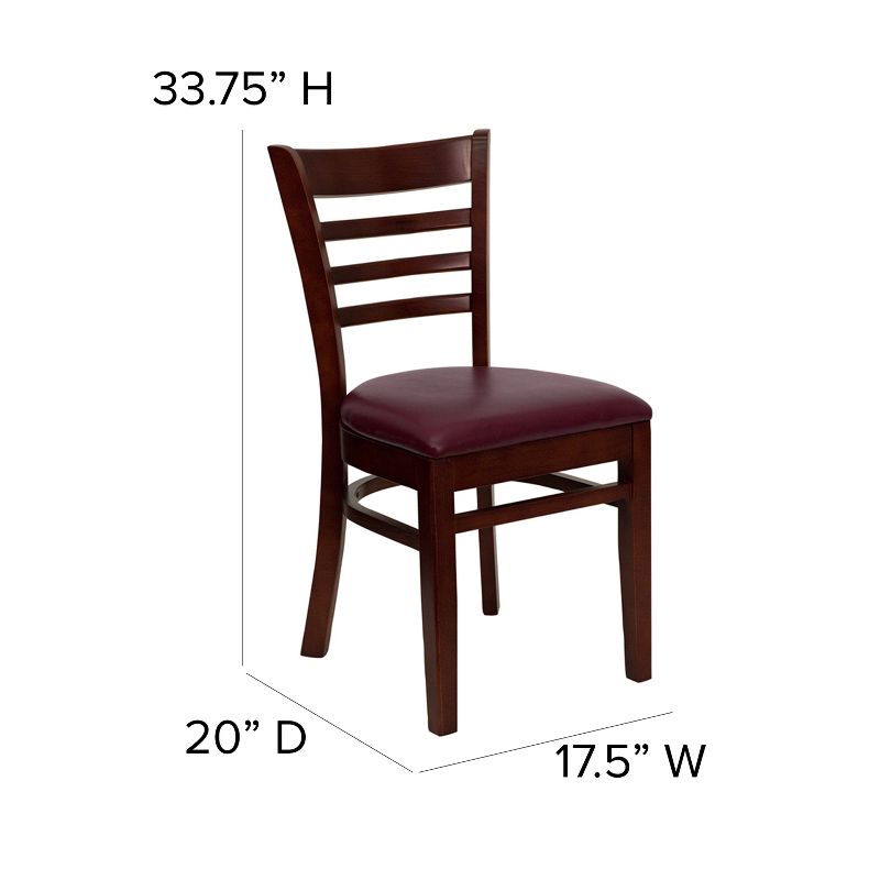 Flash Furniture Ladder Back Wooden Restaurant Chair, 5 of 12