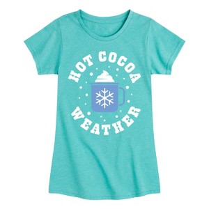 Girls' - Instant Message - Hot Cocoa Weather Fitted Short Sleeve Graphic T-Shirt - 1 of 4