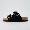 CUSHIONAIRE Cashew Slip On Suede Womens Sandals - Braided Double-Strap Design with Adjustable Big Buckle Sandals for Women - 3 of 4