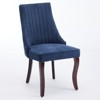 CAVINAS Modern Linen Dining Chairs, Channel Kitchen Dinner Chair Comfy Fabric Upholstered Accent Chair, with Curved Solid Wood Legs - 4 of 4
