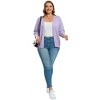 Clearlove Knit Cardigan for Plus Size  Women Open Front Button Lightweight Sweaters V Neck Loose 3/4 Sleeve Cardigans Outwear - 4 of 4