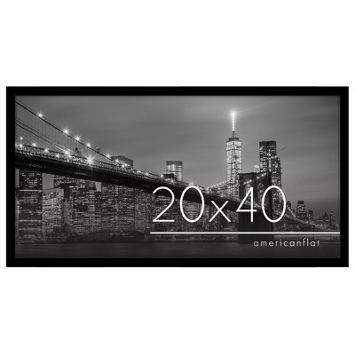 Americanflat 20x40 Picture Frame with Polished Plexiglass - Black Picture Frame with Engineered Wood - Epic Collection
