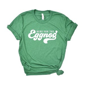 Simply Sage Market Women's Here For The Eggnog Short Sleeve Graphic Tee - 1 of 4