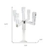 HomeRoots 20" Clear Faceted Crystal Tabletop Candelabra Candle Holder - 3 of 4