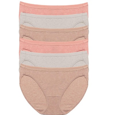 Felina Organic Cotton Bikini Underwear for Women - Bikini Panties for Women, Seamless Panties for Women (6-Pack)