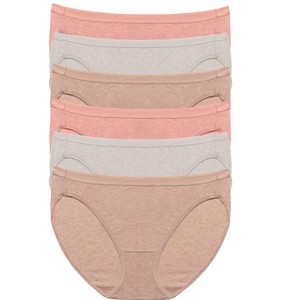 Felina Organic Cotton Bikini Underwear for Women - Bikini Panties for Women, Seamless Panties for Women (6-Pack) - 1 of 1
