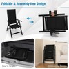 Tangkula Patio Folding Chairs Lightweight Outdoor Dining Chairs w/ Padded Seat - 4 of 4