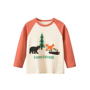 MyKids-Usa Baby Boy Cartoon Animal Print Pattern Cute Simple Style Shirt - 1 of 4
