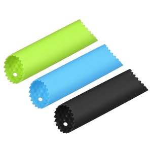 Unique Bargains Kitchen Non-Slip Silicone Skin Remover Garlic Peeler 1 Set - 1 of 4