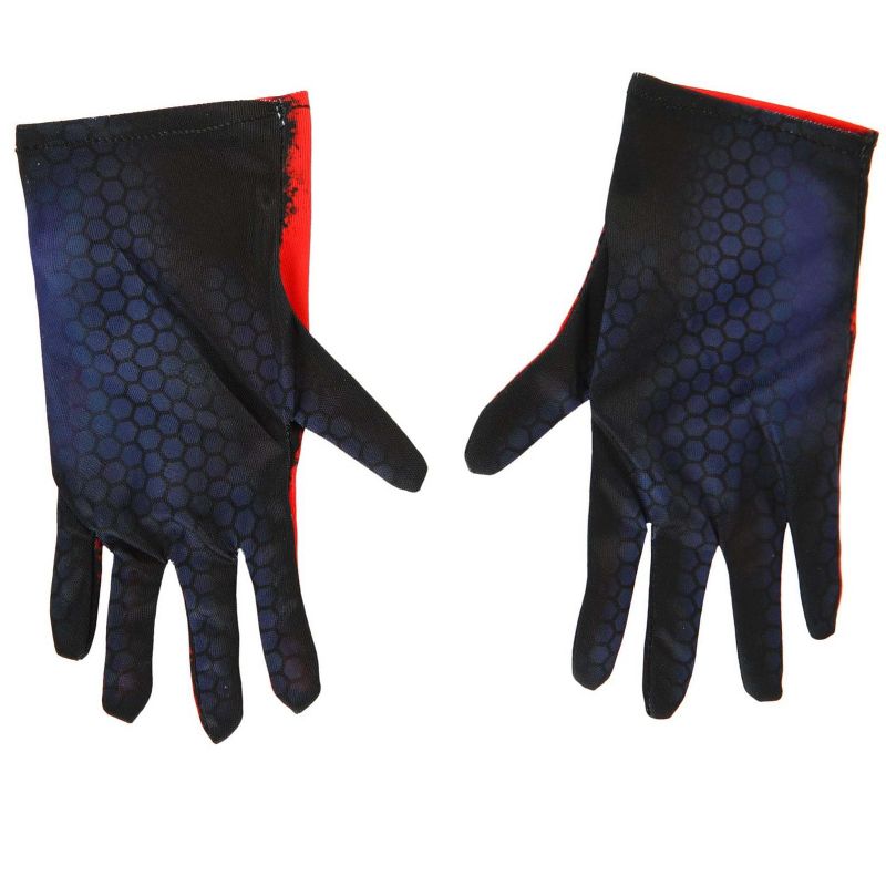 HalloweenCostumes.com One Size Fits Most Boy  Miles Morales Child Gloves., Black/Red, 5 of 8