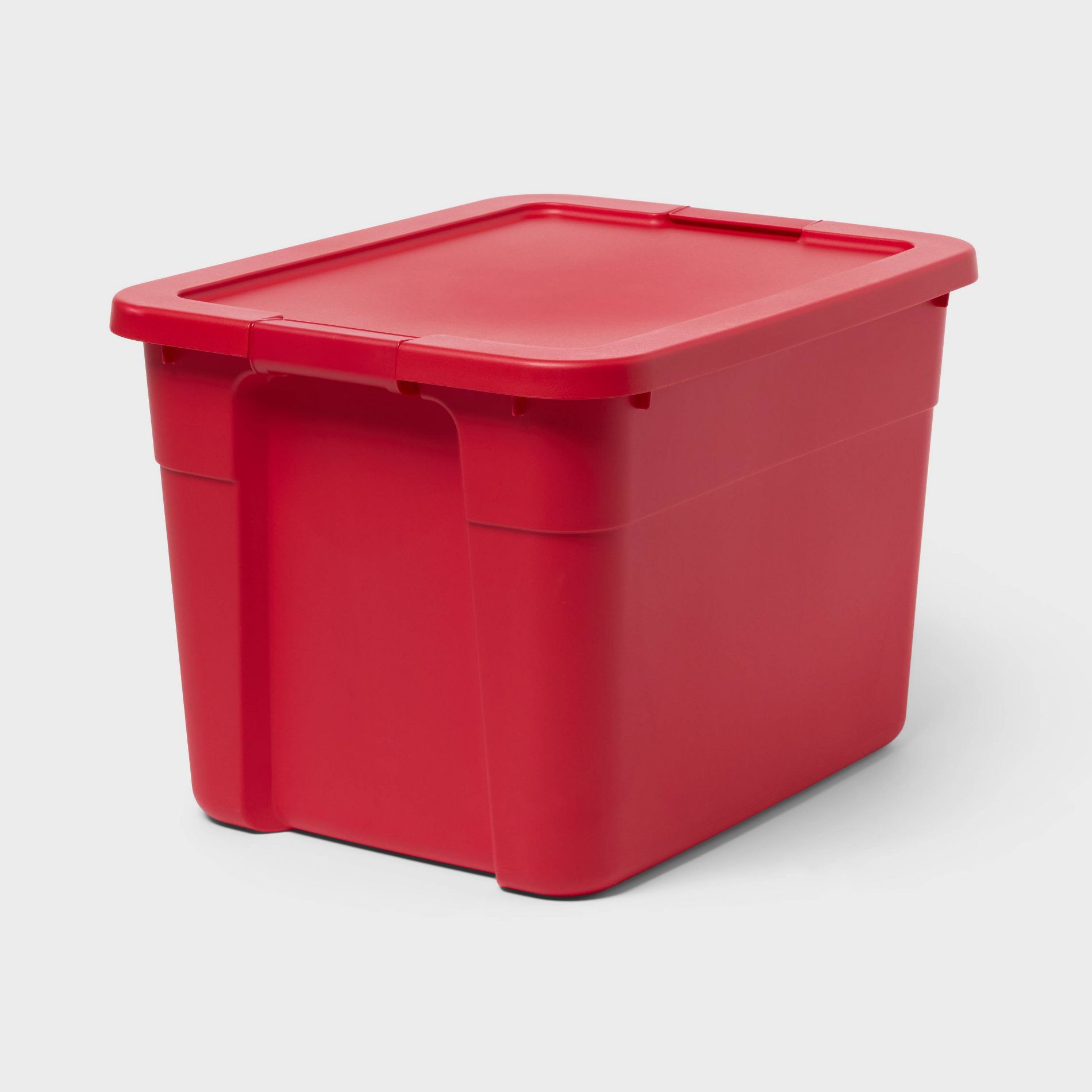 20gal Latching Storage Tote with Lid Red - Brightroom™