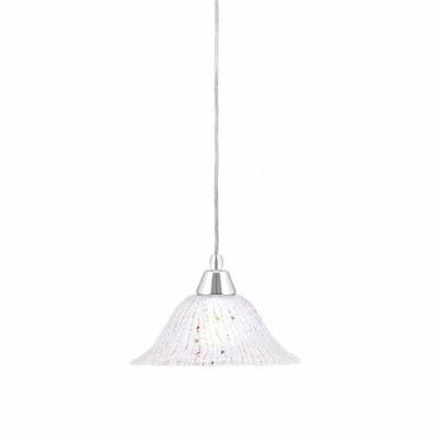 Toltec Lighting Any 1 - Light Pendant in  Chrome with 10" Frosted Crystal  Shade
