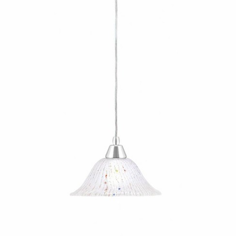 Toltec Lighting Any 1 - Light Pendant in  Chrome with 10" Frosted Crystal  Shade - image 1 of 1