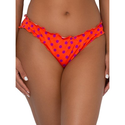 Smart & Sexy Swim Secret Ruffled and Ruched Back Bikini Bottom