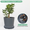 Unique Bargains Indoor Outdoor Durable Rolling Plant Stand with Wheels 2 Pcs - 2 of 4