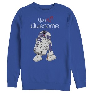 Men's Star Wars Valentine's Day You R2 Awesome Sweatshirt - 1 of 4