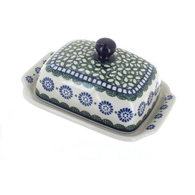 Blue Rose Polish Pottery Maia Butter Dish