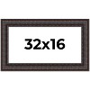PosterPalooza | Panoramic 3.5" Wide Ornate Brown Frame - UV Acrylic, Foam Board Backing, Hanging Hardware - 2 of 4