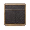Treasure Trove Accents One Drawer 2 Door Cabinet Tyler Natural/Black: Hickory Surface, MDF Frame, Divided Storage, No Assembly Required - 2 of 4