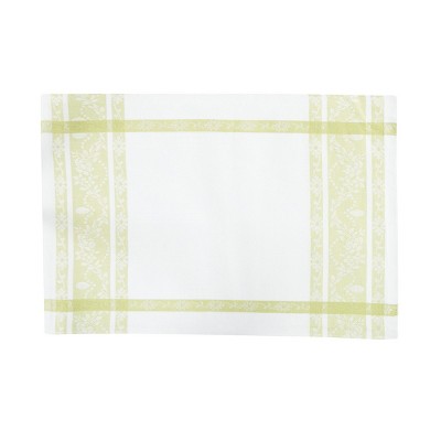 C&F Home Rose Trellis Jacquard Peridot Cotton Woven Placemat Set of 6