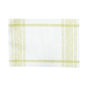 C&F Home Rose Trellis Jacquard Peridot Cotton Woven Placemats Set of 6, 13" x 19" - 1 of 4