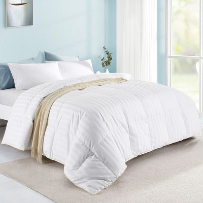 Puredown All Season White Down Comforter 600 Fill Power with Baffled Box Construction