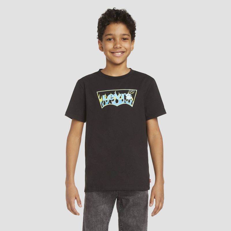 Levi's® Boys' Short Sleeve Batwing Logo Graphic T-Shirt - Black, 1 of 11