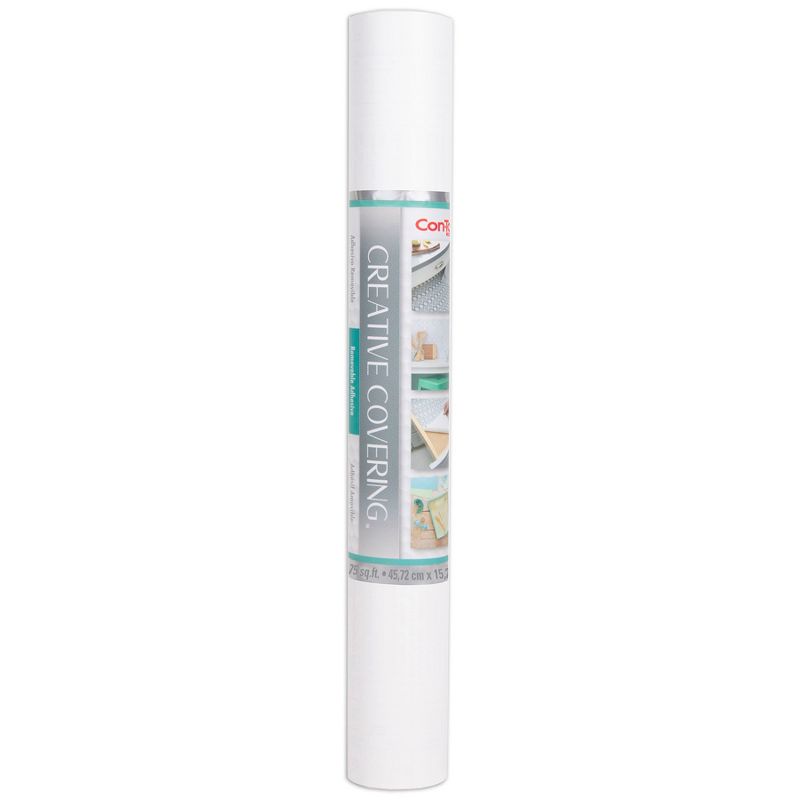 Con-Tact® Brand Creative Covering™ Adhesive Covering, White, 18" x 50 ft, 1 of 3
