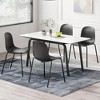 FURNIinspire Accent Chairs Modern Plastic Dining Chair Set of 4 with Meal Legs for Home, Outdoor Chairs for Garden, Poolside, Black, 21.7"*19.3"*33.3" - 3 of 4
