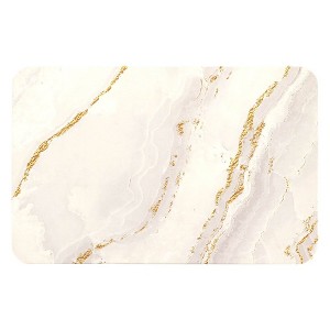 Evideco French Home Goods Luxurious .Natural Diatomite Bath Mat - Ultra-Absorbent, Quick-Dry, Non-Slip, Effortless Maintenance, Durable 24x16 inches - 1 of 4