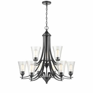Millennium Lighting Natalie 9 - Light Chandelier in  Matte Black - 1 of 4