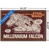 Trends International Star Wars: New Vintage - Millennium Falcon Framed Wall Poster Prints - 3 of 4