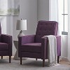 Sapphtopaz Mid-Century Modern Accent Chair Wingback Recliner Chair Upholstered Armchair with Footrest Comfy Chair for Bedroom, Living Room - 3 of 4