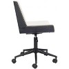 Office Chair White – 35.8"H Adjustable Faux Leather Seat with Powder-Coated Steel Base, Modern Home Office Chair By Zuo Modern - 4 of 4