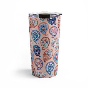 Pimlada Phuapradit Floral Paisley Half Drop Travel Mug 20 oz Stainless Steel Travel Mug - Deny Designs - 1 of 4