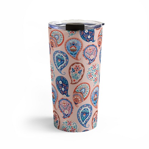 Pimlada Phuapradit Floral Paisley Half Drop Travel Mug 20 oz Stainless Steel Travel Mug - Deny Designs - image 1 of 4