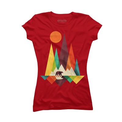 Junior's Design By Humans Mountain Bear By radiomode T-Shirt