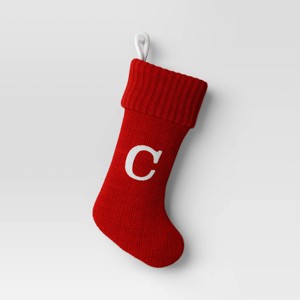 Knit Monogram Christmas Stocking Red - Wondershop™ - 1 of 3
