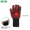 Unique Bargains Silicone Heat Resistant Grilling Gloves 1472°F High Temp Resistance 1 Set - 3 of 4