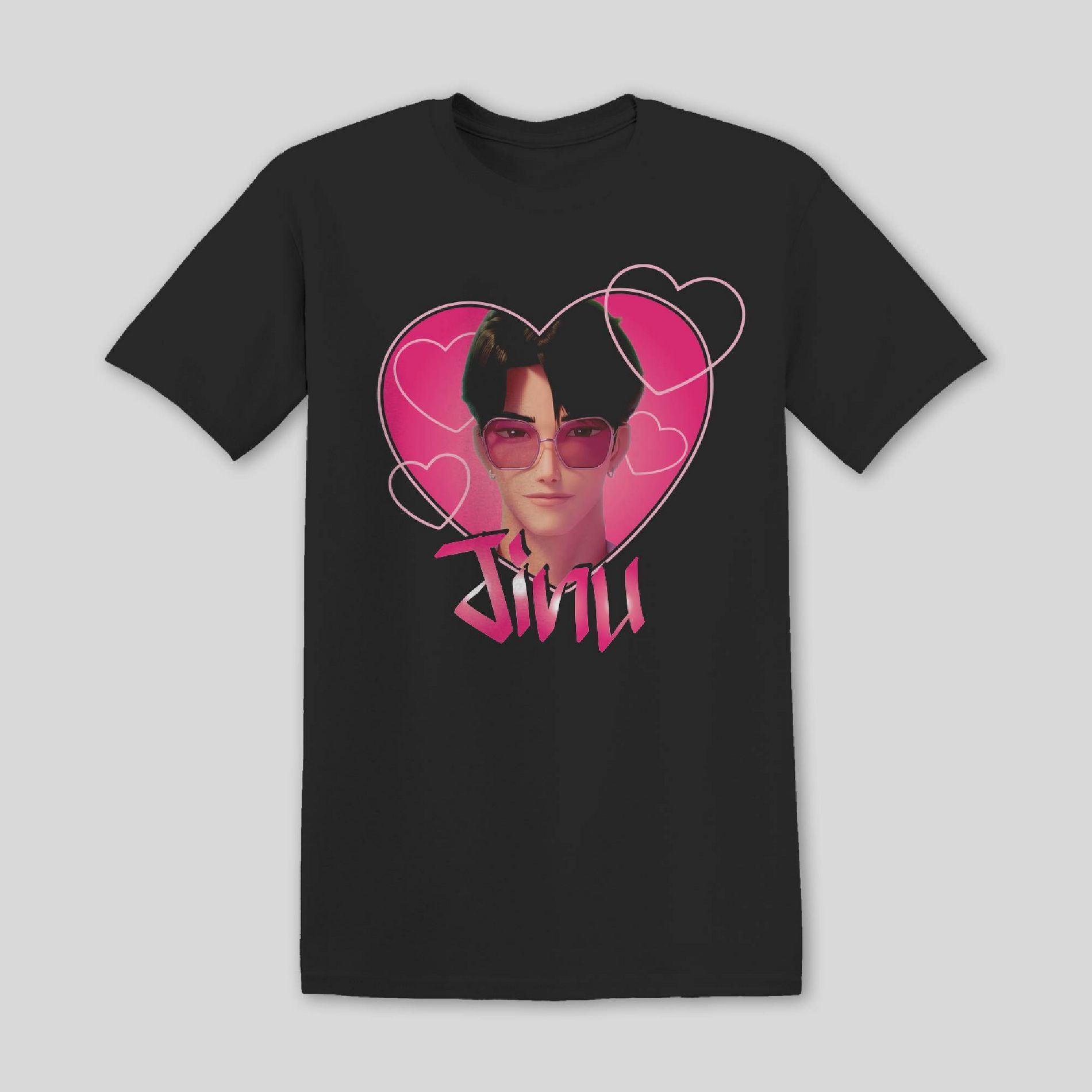 Women's Jinu KPOP Demon Hunter Oversized T-Shirt - Black