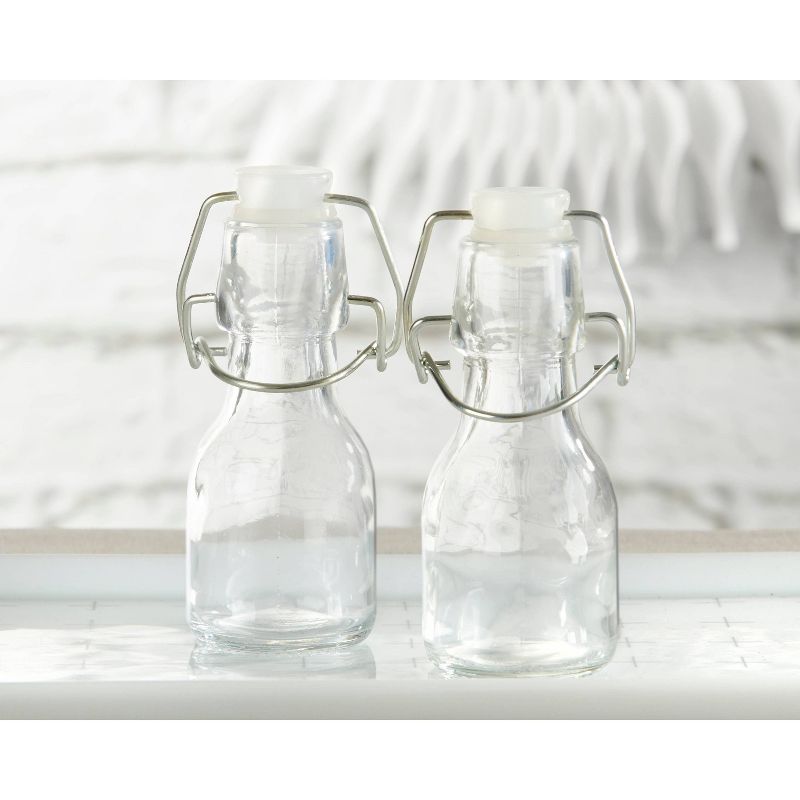 12ct Mini Glass Favor Bottle with Swing Top, 2 of 4