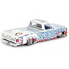 Chevrolet Silverado Dually Pickup Truck "On Fire V2" White Met w/Blue Flames and Blue Interior 1/64 Diecast Model Car by Mini GT - 4 of 4