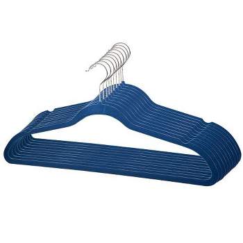 Laplast Cloth Hangers - Plastic, Blue, High Quality, Sturdy, 10 pcs
