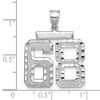 Black Bow Jewelry 14k White Gold, Varsity Collection, Large D/C Pendant, Number 68 - 2 of 3