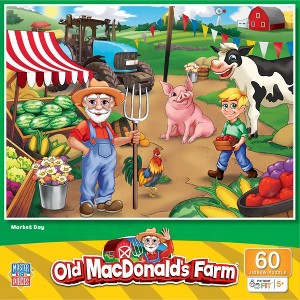 MasterPieces 60 Piece Jigsaw Puzzle - Old MacDonald's Farm Market Day - 1 of 4